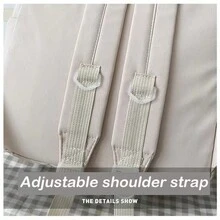 Mochila Estudiantil Secundaria | Gran Capacidad Estilo Japonés Ins & Coreano Chic | Ideal para Adolescentes Femeninas - Morado - Ver 7