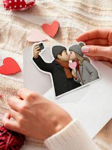 Bộ 1-108 miếng dán hoạt hình tùy chỉnh từ ảnh - Có thể tải ảnh lên để tùy chỉnh, thích hợp cho thư tình, sổ lưu niệm, quà tặng tiệc tùng, phong bì, tem quà tặng, máy tính xách tay, ba lô, chống thấm nước và có thể tái sử dụng, bề mặt bóng hoặc mờ, món quà hoàn hảo dành cho người yêu. - Màu Hoa hồng đỏ - Xem 3