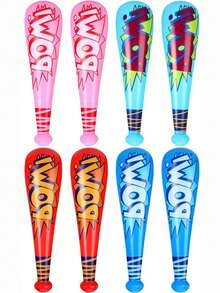 4/8pcs Set, Inflatable Baseball Bat, Extra Large Inflatable Toy Bat, Carnival Prize, Gift Bag Prize, Baseball Themed Party Supplies, Christmas Party Supplies