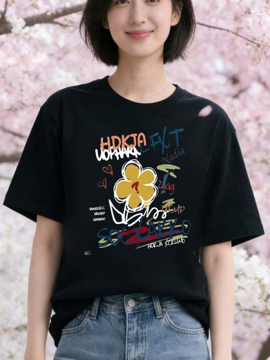 Women T-Shirts - Black - View 1