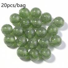 20pcs/Pack 12mm Resin Glitter Starry Round Beads, Shiny Sparkly Beads For Bracelet, Necklace, Jewelry Making DIY, Autumn/Winter - Glitter Beads - View 14