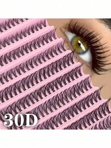 720pcs Ultra High Density DIY False Eyelash Set, 8-16mm 10D-150D D Curl Natural Style, Ultra Thick & Fluffy, Suitable For Daily Use And Beginners, Perfect For Daily Occasions, Weddings, Outdoor Activities, Travel, Parties - Pink - View 13