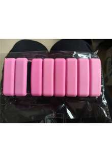 1pc Adjustable Silicone Wrist & Ankle Weights Set, Waterproof Strength Training Fitness Equipment, Suitable For Running, Gym, Yoga, Swimming - Black & Orange - Pink - View 5