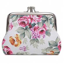 Cute Floral Buckle Coin Purses Vintage Pouch Kiss-Lock Change Purse Wallets…-390 - 24 - View 1