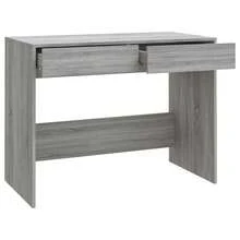 vidaXL Oficina sonoma gris 101x50x76,5 cm ingeniería de madera - Gris - Ver 7