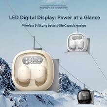 Type-C Fast Charging In-Ear Headphones, LED Display, Long Battery Life, Fashionable & Elegant, Suitable For Cafe, Office, Home Relaxation, Comfortable For Prolonged Use, Enjoy Music