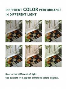 1件装可爱猫咪印花门垫/浴室垫，卡通风格，涤纶材质，防滑底，可机洗，经久耐用，适用于室内入口、厨房、户外，也可作地毯、客厅、卧室、浴室、房间装饰、办公室装饰等。 - 彩色 - 查看 10