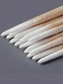 500/400/300/200/100支装清洁棉签/指甲清洁棒，美甲护理工具；100支装无绒微型刷/睫毛延长胶卸除器，美甲用品，美甲工具，返校季，指甲护理，美甲工具（适用于假指甲），修脚工具 - 彩色 - 查看 2