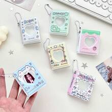 Cute Heart Window Cartoon Card Holder - Adorable Pattern ID Card Case With Lanyard - Multicolor - View 4