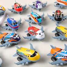 10 Pieces Mini Airplane Set - Pullback Mini Cartoon Airplane Toys, Birthday Party Gifts, Carnival Gifts, School Rewards, Colorful Can Fillers, Pinata Gift Bags, Christmas Filling Toy Gift Boxes - Multicolor - View 2