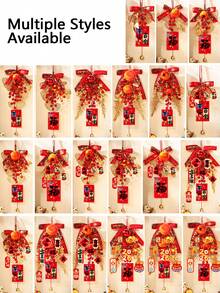 1pc 2026 New Year Auspicious Fruit Pendant, Chinese New Year Porch Pendant, Spring Festival New Year Kitchen Cabinet Decor, Window Wall Front Door Decor, Small Christmas Wreath - Compact Christmas Wreath For Indoor Use, Fireplace Window Farmhouse Indoor Home Decor New Year Room Decoration - Multicolor - View 11