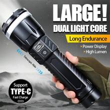 1 Stück tragbare langanhaltend Suchscheinwerfer, COB Seitenlicht mit 8 Modi, Powerbank-Funktion, Haushalts- und Outdoor-Taschenlampe - Verschiedenfarbig - Übersicht 3