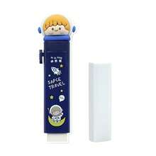 1 Set ausziehbarer Radiergummis (1 Radiergummi + 1 Nachfüllung), tragbarer austauschbarer Cartoon-Radiergummi zum Reinigen von Bleistiften, Büromaterial, Schulmaterial, unverzichtbar für Schüler zum Schulstart