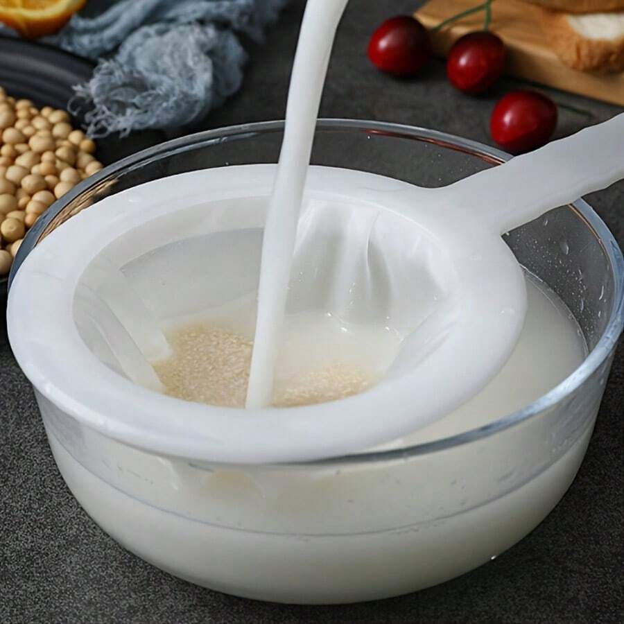 3pcs Ultra-Fine Nylon Filter Mesh, 100/200/400 Mesh, Suitable For Soy Milk, Coffee And Juice | Durable Non-Electric Kitchen Strainer With Ergonomic Handle, Essential Kitchen Tool Gift, Space-Saving Kitchen Organizer