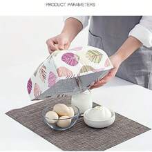 1pc Foldable Food Cover, Kitchen Dust Proof Dish Dome, Insulated Meal Warmer Cover, Oxford Cloth - Multicolor - View 6