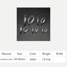 MDFUN 316L医用级不锈钢厚圈耳环，轻巧坚固，女士耳环 - 銀色 - 查看 17