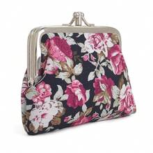 Cute Floral Buckle Coin Purses Vintage Pouch Kiss-Lock Change Purse Wallets… - 09 - View 3