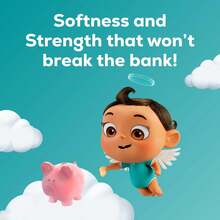 Angel Extra Large Volume Combination With Fresh Linen Scented Tube Mega RollsToilet Tissue 4 Mega Rolls = 16 Regular Rolls, Soft Toilet Paper, Soft And Strong Toilet Tissue Ultra Clean Care With A Wavy Texture, Effectively Cleans, Septic TankSafe And Clog-Proof, Soft And Strong, Value Pack.Toilet Paper, Extra Large Rolls, Septic TankSafe Paper, Clog-Proof, Soft And Strong, Ultra Clean Texture, Flushable Toilet Paper,Packaging May Vary - 白色 - 查看 7