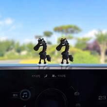 2pcs/4pcs Cute Car Ornaments, Auspicious Mascot For Year Of The Horse, Car Decorations - Kuma - View 2