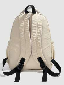 Fashionable, Versatile, Comfortable Large Capacity New Classic Graduation/Back To School Gift Backpack, Suitable For Casual, Travel, Ideal For Graduates - Beige - View 4