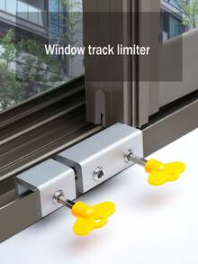 1pc Invisible Window Screen Lock, No Drilling Needed, Movable Door Thickened Window Security Anti-Theft Fastener - Multicolor - View 2