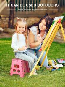 Dyforce 16 Inch Folding Step Stool 400lbs Capacity Sturdy Plastic Foldable Step Stools For Adults Stepping Stool With Handle Easy To Carry Handle Folding Stool Ideal For Kitchen (Grey 1PC) - Màu E - Xem 6