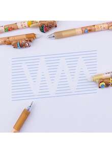 4/6/7pcs Set, Water Vole Thermosensitive Erasable Pens, Water Vole Theme Erasable Gel Pens, High Cost-Effective Cute Pressurized Gel Pens, Pressurized Design, Blue Ink, Smooth Writing, Quick-Drying, Office Supplies, Elegant Stationery Pens - Multicolor - View 4