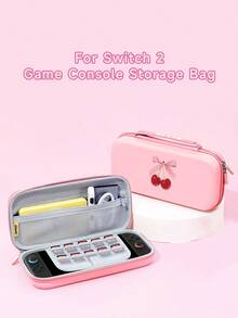 1个简约纯色樱桃图案保护壳，兼容Switch 2 (2025)、Switch 2/Switch NS/Switch OLED/Lite，Switch游戏机配件，全套，含收纳袋，Switch玩家的最佳礼物 - 彩色 - 查看 20