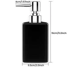 Ceramic Soap Dispenser With Rust Proof Pump,320ML Refill Hand Liquid Soap Pump Dispenser For Bathroom Kitchen,1PCS - Black - 1 PCS - View 2