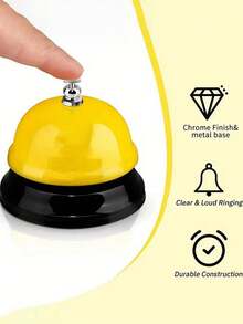 Unique Gift: Customizable Metal Call Bell/Order Service Bell. Valentine's Day Special Gift: Romantic Signal Transmission Device, Pink Customizable Text Bell. Student Gift: Creative Yellow & Brown Metal Bar/Dining Bell, Pet Training Bell. - Multicolor - View 9