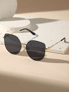 1副铜色全框渐变镜片女士时尚眼镜，适合日常、街头摄影、热带海滩度假，适合所有脸型，家庭出游夏季配饰 - 彩色 - 查看 3