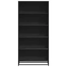 Bibliothèque vidaXL noire 80,5 x 35 x 170,5 cm, fabrication en bois - Noir - Voir 4