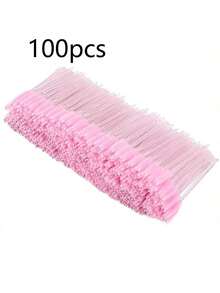 100/70/50支装睫毛刷、睫毛膏刷（带容器）、一次性软毛眉刷、睫毛嫁接刷、眉刷、蓖麻油刷（并非所有SKU都配有瓶子）（多种颜色可选） - 粉色 - 查看 12