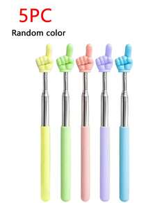 5pcs/Set Retractable Pointer Stick, Suitable For Classroom Teaching, Ideal For Teachers, Retractable Handheld Pointer, Retractable Reading Supplies, Birthday Gift (Random Color) - Multicolor - View 14