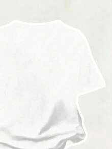 Tween Girls' Heart Print Short Sleeve T-Shirt And Flare Pants Casual Outfit - White - View 7