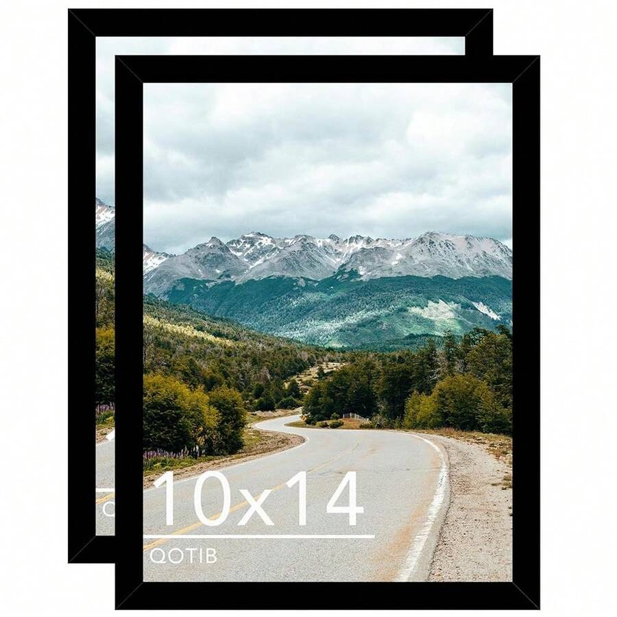10x14 Picture Frame Black For Wall Hanging, Wood 30x40 Cm Diamond Art Painting Photo Frame For Wall Horizontally Or Vertically, Black, 2 Pack - Black - 查看 1