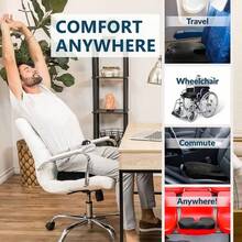 Gel Memory Foam U-Shaped Seat Cushion Massage Car Office Chair For Long Sitting Coccyx Back Tailbone Pain Relief Gel Cushion Pad   Orthopedic Seat Cushion X-Large – Gel Memory Foam Chair Cushion For Tailbone, Sciatica & Lower Back Relief – Ergonomic Office Chair Cushion & Car Seat Cushion, Washable Cover, Non-Slip Base   Comfortable Seat Cushion For Office Chairs, Enhanced Memory Foam, Black   Comfortable Seat Cushion For Office Chairs, Enhanced Memory Foam, Black - 灰色網狀 - 查看 2