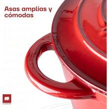 mhjULTRACHEF Olla de Hierro Fundido Esmaltado para Estufa y Horno Horno Holandés Cubierto de Hierro Fundido Dutch Oven Redonda Tamaño 24 cm Capacidad 3.8 Litros Rojosleeping Bags - 219237033 - Ver 5