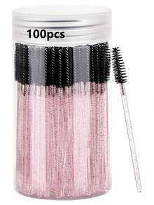 Bộ 100/50 cọ chải mi, cọ chải mascara (có hộp đựng), cọ chải lông mày dùng một lần, cọ nối mi, cọ chải lông mày, cọ thoa dầu thầu dầu (Không phải tất cả sản phẩm đều có chai) (Có nhiều màu sắc) - Nhiều màu - Xem 14