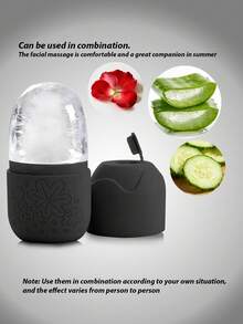 3/5/6/10件套面部美容按摩工具清洁套装，黑色滚轮刮痧套装，洁面刷，发带，腕带，发夹，发圈，洗漱包，大容量工具套装 - 黑色 - 查看 3