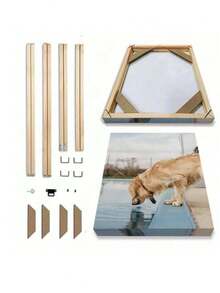 1 Set Wood Canvas Stretcher Frame DIY Bars Kit For Gallery Wrap Oil Painting Mounting Stretcher Strips Oil Painting Wall Art Decor 12X16 16X20 16x24in 20x40in