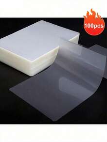 100pcs Thermal Film Bag &3in (3.74*2.56in)/6in(6.3x4.33in)/A4(12.2x8.66in), Protective Film Can Be Plastic Sealed Photos, Transparent Film-Plastic Film Plastic Sealed Film Photo Photos By Plastic Film Protection Card Plastic Sealed Film - Clear - View 6