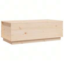 vidaXL Tavolo basso 100x50x35 cm Bois solid de pin - Castano - Visualizzare 3