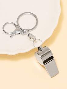 1个女士新款合金哨子钥匙扣，足球比赛哨子创意小礼物，DIY金属钥匙圈吊坠 - 彩色 - 查看 7