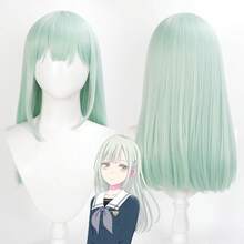 Yewell Cosplay Wig, 23 Inch Mint Green Bangs, Dream Daily Series Cosplay Headpiece, Versatile Cartoon & Anime Character Styling, Suitable For Private Parties, Everyday Roleplay, Halloween, Sakamoto Daily - Mint Green - View 1