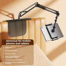 180° Foldable Phone/Tablet Stand, Hidden Bedside Slouchy Bracket, Clamp-Free Phone/Tablet Computer Swing Arm, Suitable For Lying Down And Watching Videos