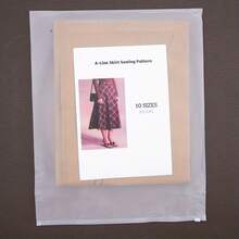 中长裙缝纫图纸 | 女士高腰A字百褶裙缝纫图纸 | 纸质图纸及说明书 | DIY优雅办公及休闲工作服缝纫图纸 - 彩色 - 查看 3