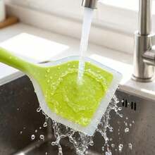 1pc/2pcs/3pcs Silicone Takoyaki Spatula, Non-Stick Pan Dedicated Thick Omelette Spatula, Pizza Multifunctional Spatula, Suitable For Home Cooking - Green + Purple - View 5