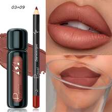 Pudaier True Lips 防水唇线笔两支装，唇部组合，持久显色，打造自然妆效，适合所有肤色，有粉色、紫色和红色可选。 - 03+09 - 查看 7