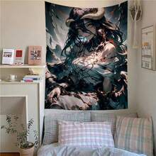 Albedo Overlord Cartoon Tapestry Wall Hanging Decoration Household Home Decor - z7 - Xem 8